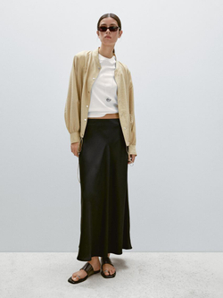 Massimo Dutti Футболка с коротким рукавом, кремовый