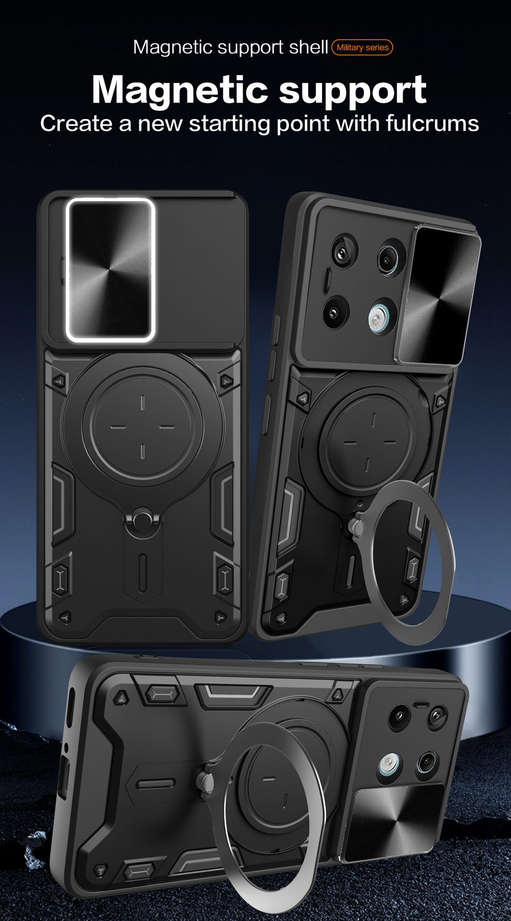 Чехол с кольцом Big Ring Case для Poco X6 5G