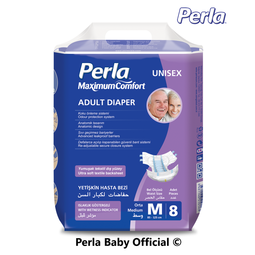 Подгузники для взрослых Perla Std. Medium 8 шт 85-125 см