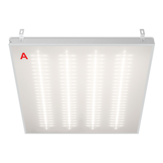 Светильник ГРИЛЬЯТО ДВО02-042 с БАП EM1 36Вт 4000К IP40 Микропризма 4400лм 588х588х40мм WOLTA PRO