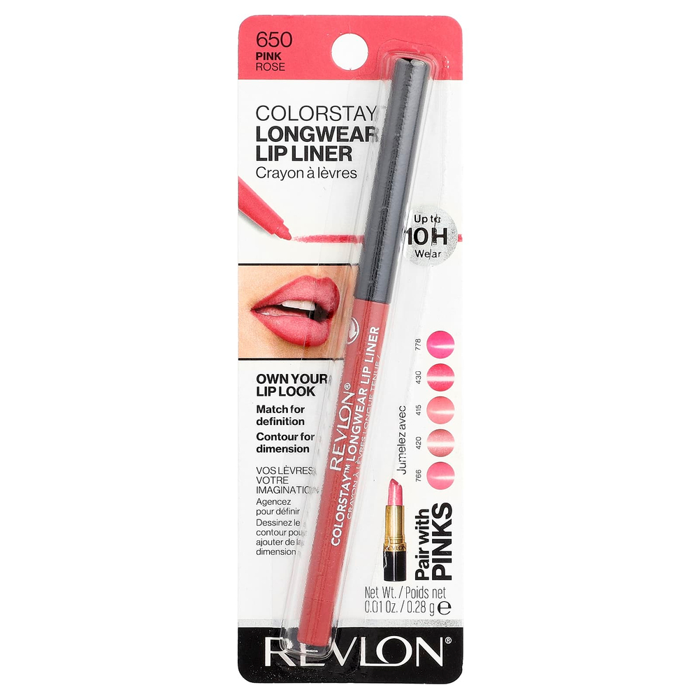 Revlon, Colorstay™, стойкий карандаш для губ, оттенок 650 розовый, 0,28 г (0,01 унции)