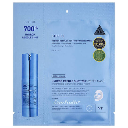 VT Cosmetics Hydrop Reedle Shot 700hL 2 Step Mask усиленная увлажняющая двухфазная маска