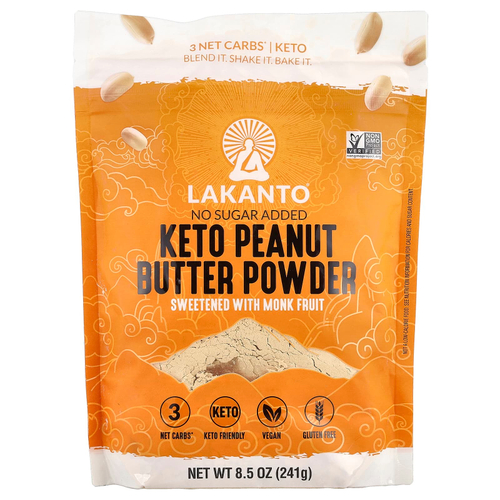 Lakanto, Кето-арахисовая паста, 241 г (8,5 унции)