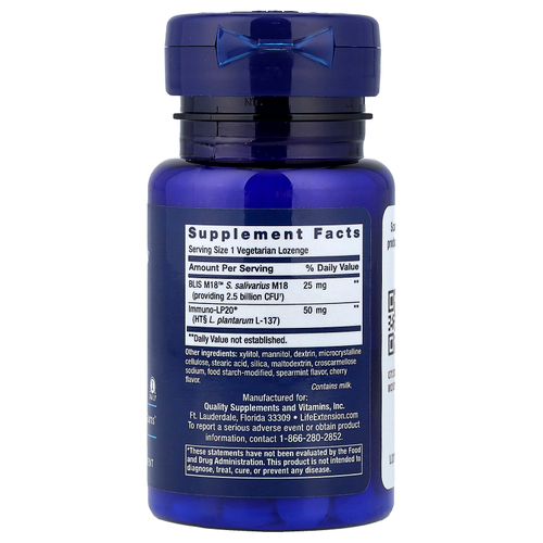 Life Extension, FLORASSIST®, пробиотик, средство для гигиены полости рта, 30 вегетарианских пастилок