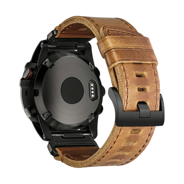 Ремешок для Garmin 26 мм Hemsut Quickfit кожаный (светло-коричневый)