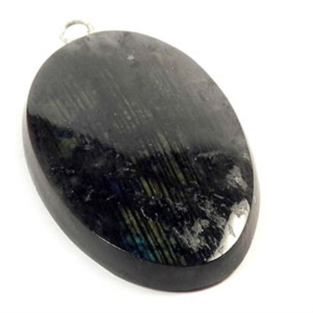 Кулон "Овал" лабрадор черный