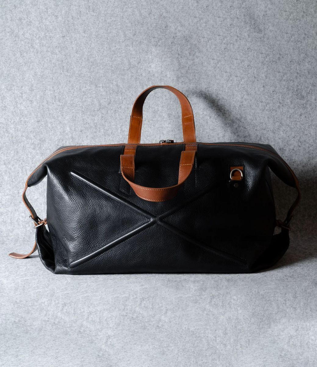 Hard Graft Layover Holdall Coal — дорожная сумка из кожи