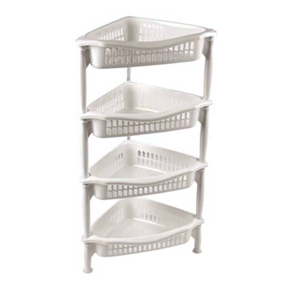 Этажерка угловая 4-х секционная белый