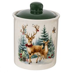 GAEM Ёмкость для сыпучих продуктов "Олени", 450 мл, L10 W10 H14 см