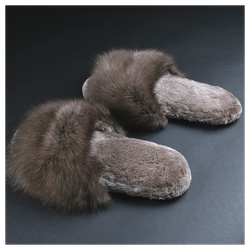 Тапки из меха «Собольи лапки»