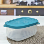 Контейнер 0,65л прямоугольный "Flexo", зеленый