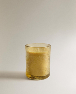 Zara Home Свеча ароматическая Incense & Orange 155 г, растительный воск, аромат восточный древесный, Коричневый