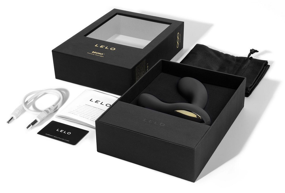 Чёрный перезаряжаемый стимулятор простаты Bruno Black (Цвет: черный)