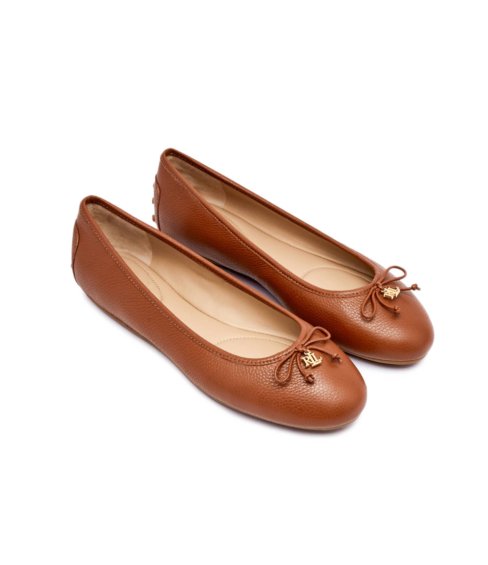 Кожаные балетки LAUREN RALPH LAUREN - коричневый(802942766)