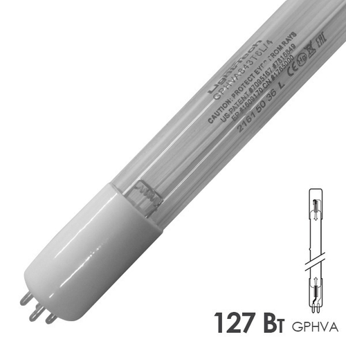 Лампа амальгамная GPHVA 843T6L/4 127W 1,8A L843mm LightBest 700309007