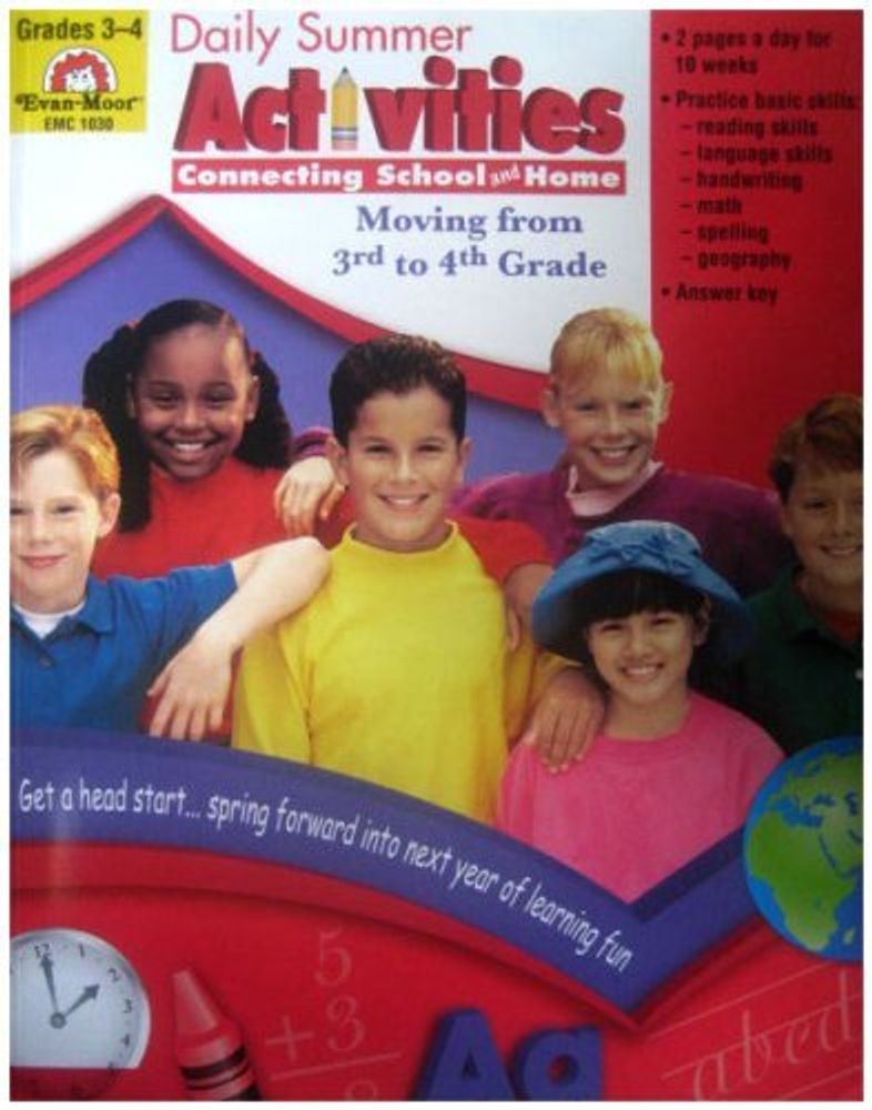 Daily Summer Activities, Moving from 3rd to 4th Grade