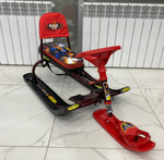 Снегокат «Тимка спорт 4-1» со спинкой рисунок сиденья: с роботом (арт. ТС4-1/Р2)