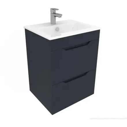 Тумба с раковиной Aquanet Практика 50 маренго (2 ящика)