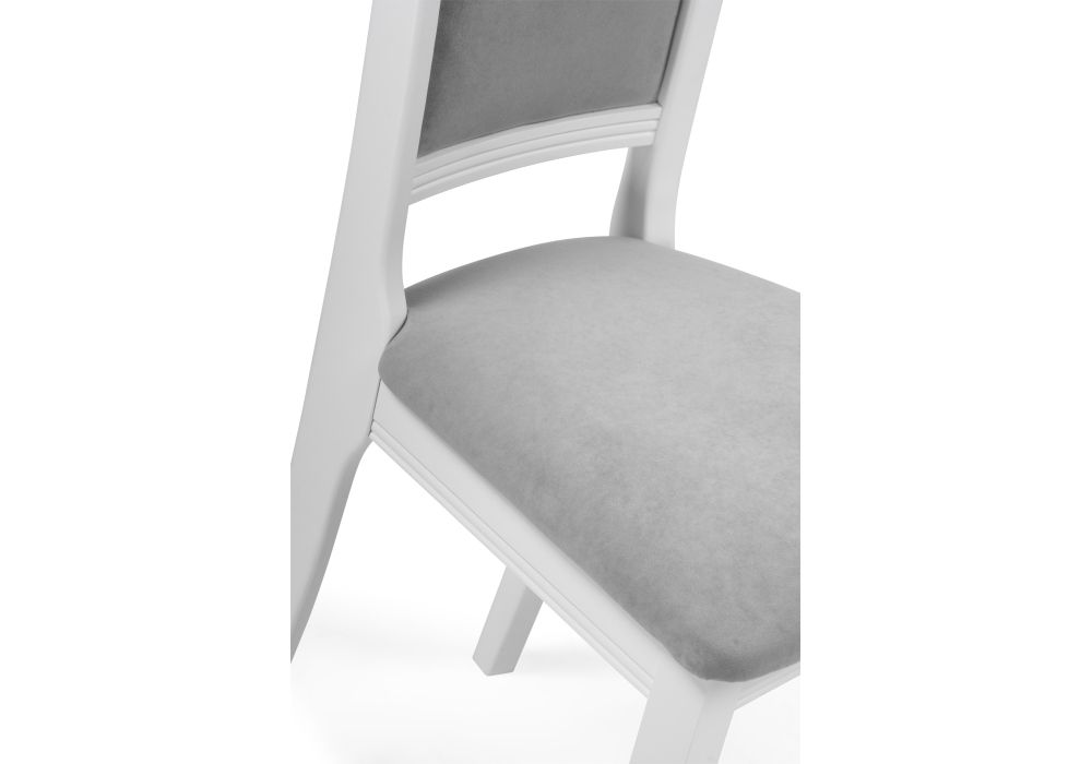 Деревянный стул Корнелл серый велюр / белый
