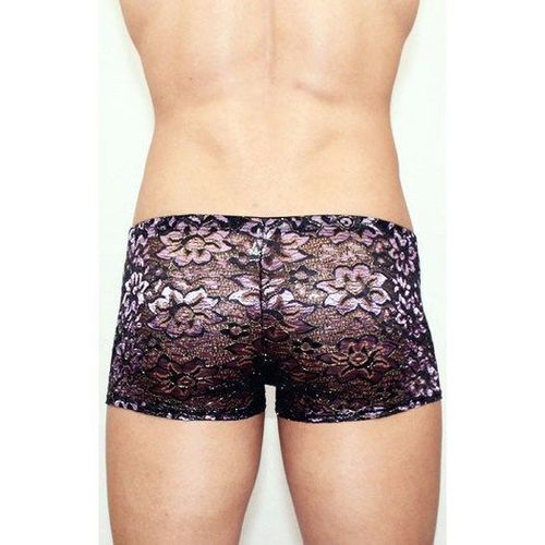 Мужские трусы боксеры черно-фиолетовые Romeo Rossi Boxer RR00226