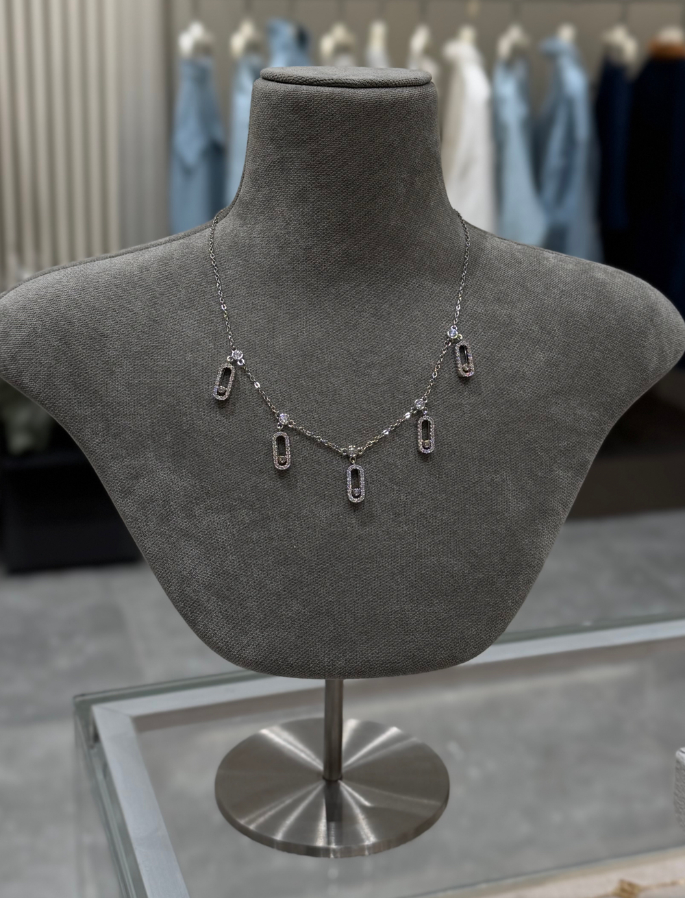 Колье Five silver