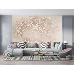 Фотообои 400х270 см винил на флизелине "Дерево 3D", Арт. 14-670, фактура Крошка, плотность 230 г/м2