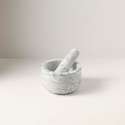 Ступка Marm, 12,7х7,6 см, белый мрамор