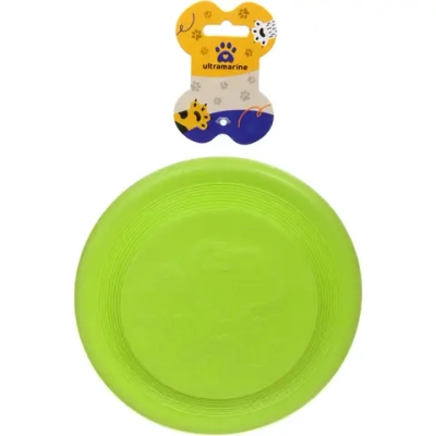Игрушка резиновая «Фрисби», цвет зеленый, 19см (лейбл)