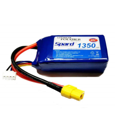 Аккумулятор Li-Po Spard 1350mAh, 11,1V, 45C, XT60