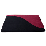 Малиново-черная подушка для любви HANNA с фиксаторами (Цвет: малиновый с чёрным)