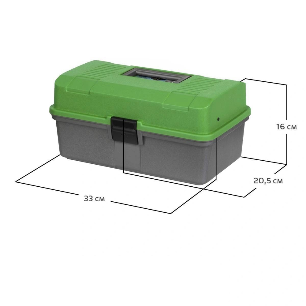 Ящик рыболовный для хранения снастей двухполочный синий