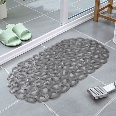 Коврик для ванной 65*35см "Миф" серый