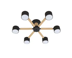 CL-DOT-R001-GX53*6 BLACK+WOOD BK (1) Люстра NW