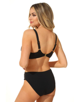 Раздельный купальник Classic Fab с блестящим принтом (Размер: E/XL) (Цвет: черный с золотистым)