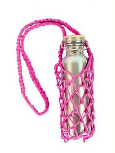 Авоська для бутылки, розовая