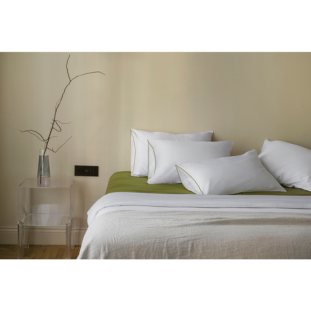 Комплект постельного белья из сатина из коллекции meditation, olive, 200х220 см