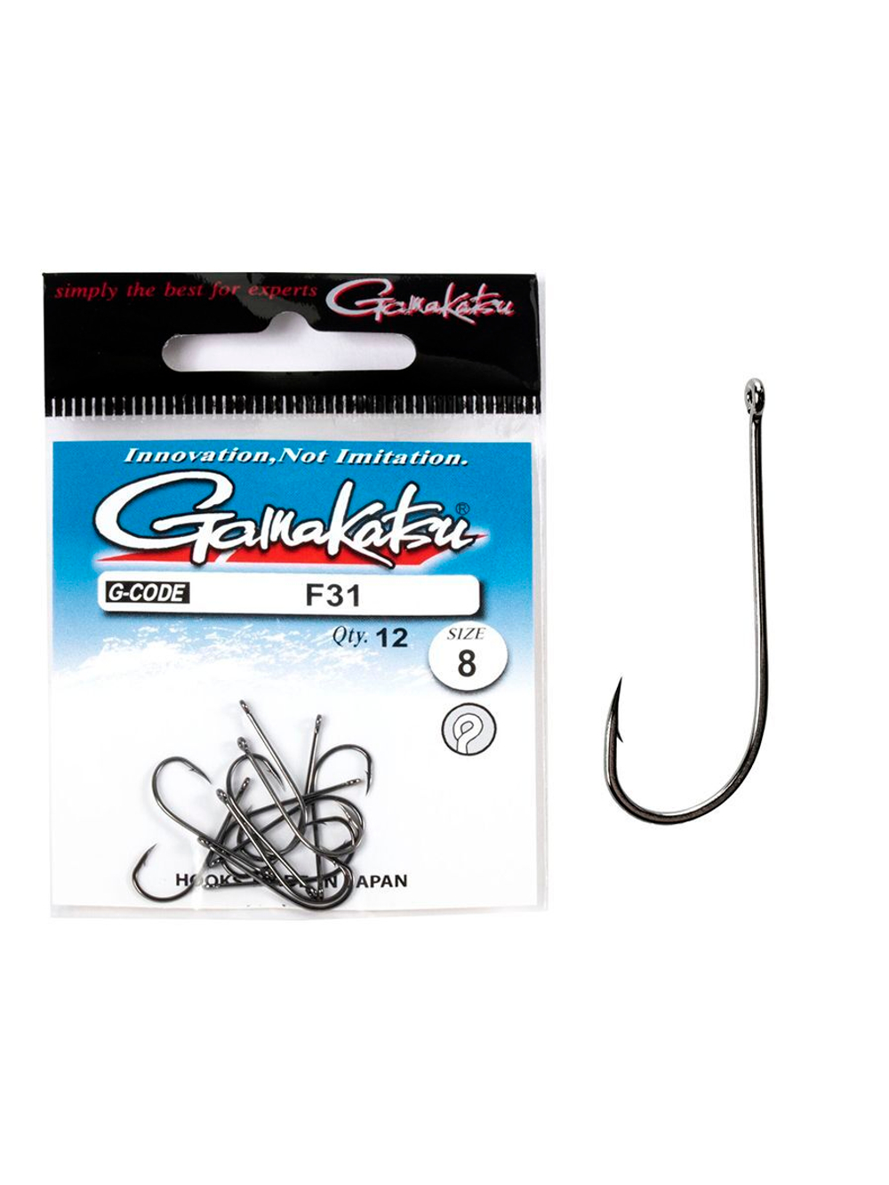 Крючки Gamakatsu F31 NEW LABEL HOOKS BLACK размер 16 (упк.13шт.)