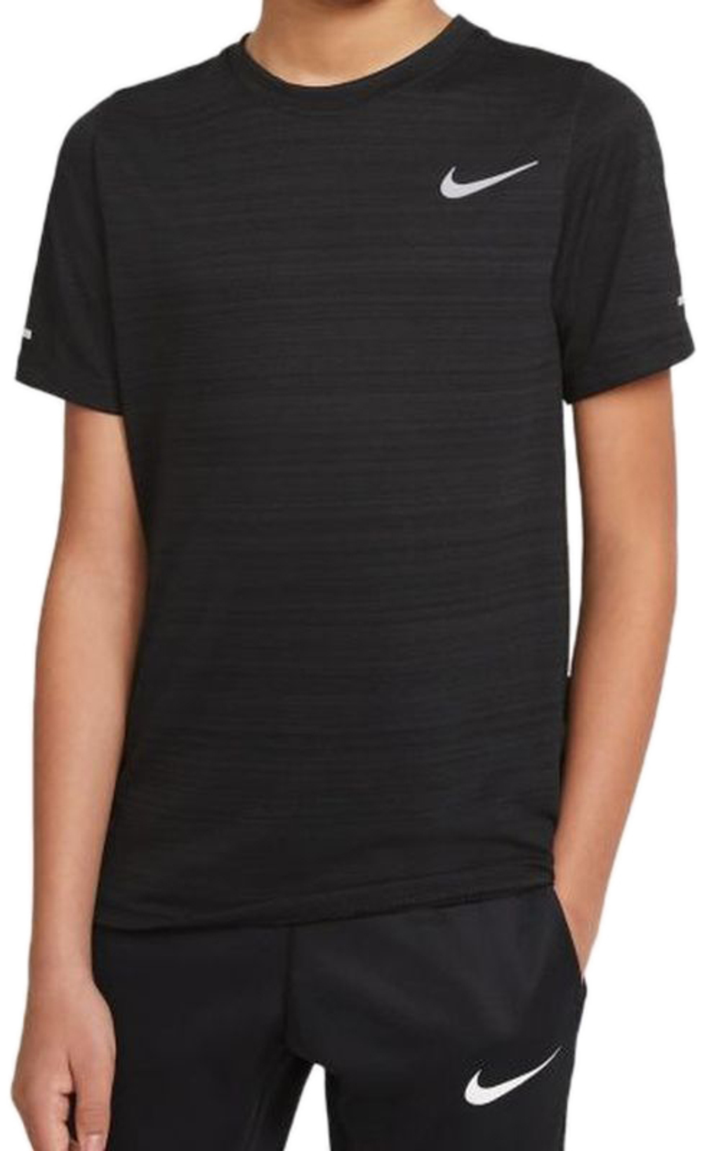 Детская теннисная футболка Nike Dri-Fit SS Miler Top - black