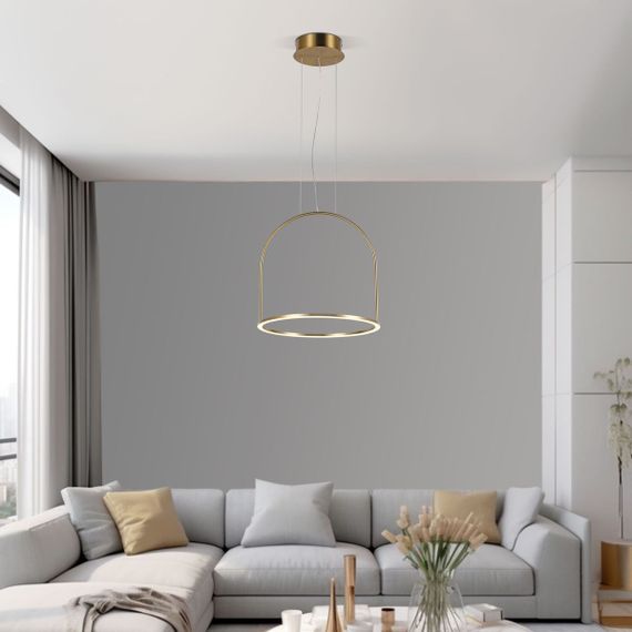 Подвесной светодиодный светильник Eurosvet Over 90322/1 латунь