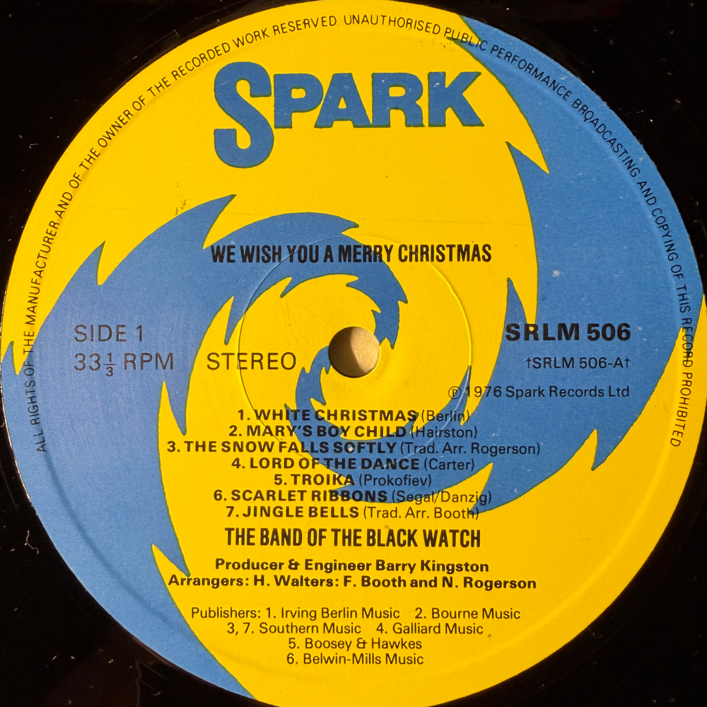 The Band Of The Black Watch – We Wish You A Merry Christmas (Англия 1976г.) Т