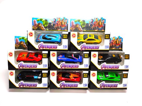 Машинки мстители металл в ассортименте 1:64