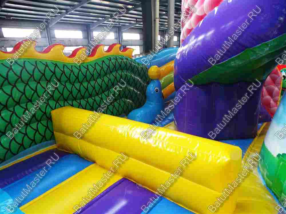 Коммерческий надувной батут "Хижина дракона", 15*8*6,3 м