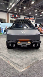 Обвес с платформой на крышу для Tesla Cybertruck 2023+ Тесла Кибертрак доп.свет на крышу стальной бампер защитный тюнинг