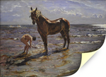 Купание лошади, Серов В. А., картина для интерьера (репродукция) Настене.рф