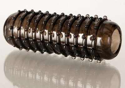 Черный мастурбатор со спиралевидным рельефом