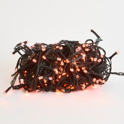 ULD-S2000-200-DGA AMBER IP20 Гирлянда светодиодная. 20м. 200 светодиодов. Янтарный свет. Провод зеленый. ТМ Uniel