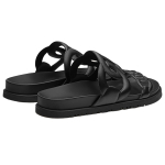 Hermes set wear fashion sandals women's black, H222302Z 02