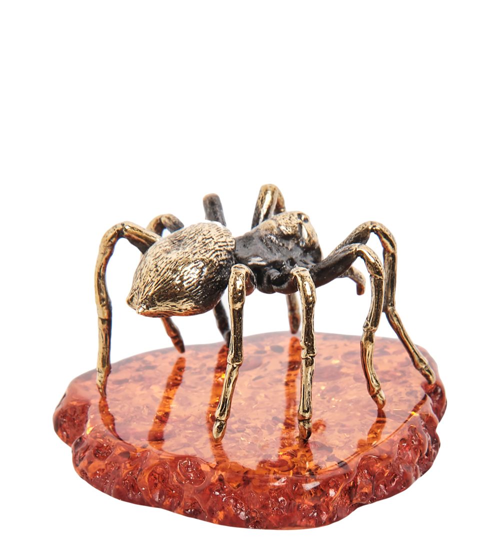 Народные промыслы AM-1160 Фигурка «Паук- Хелицер» (латунь, янтарь)