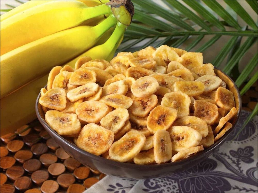 Банановые чипсы (сушеный банан) 250 гр