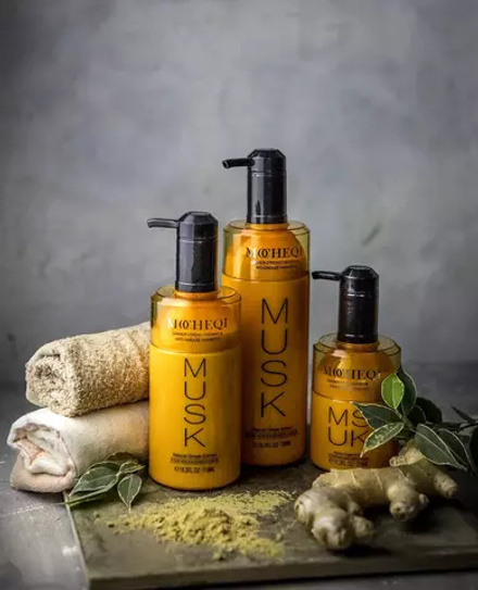 MOCHEQI Концентрированный крем-шампунь с натуральным экстрактом имбиря для поврежденных волос против выпадения, для стимуляции роста и ухода за поврежденными волосами